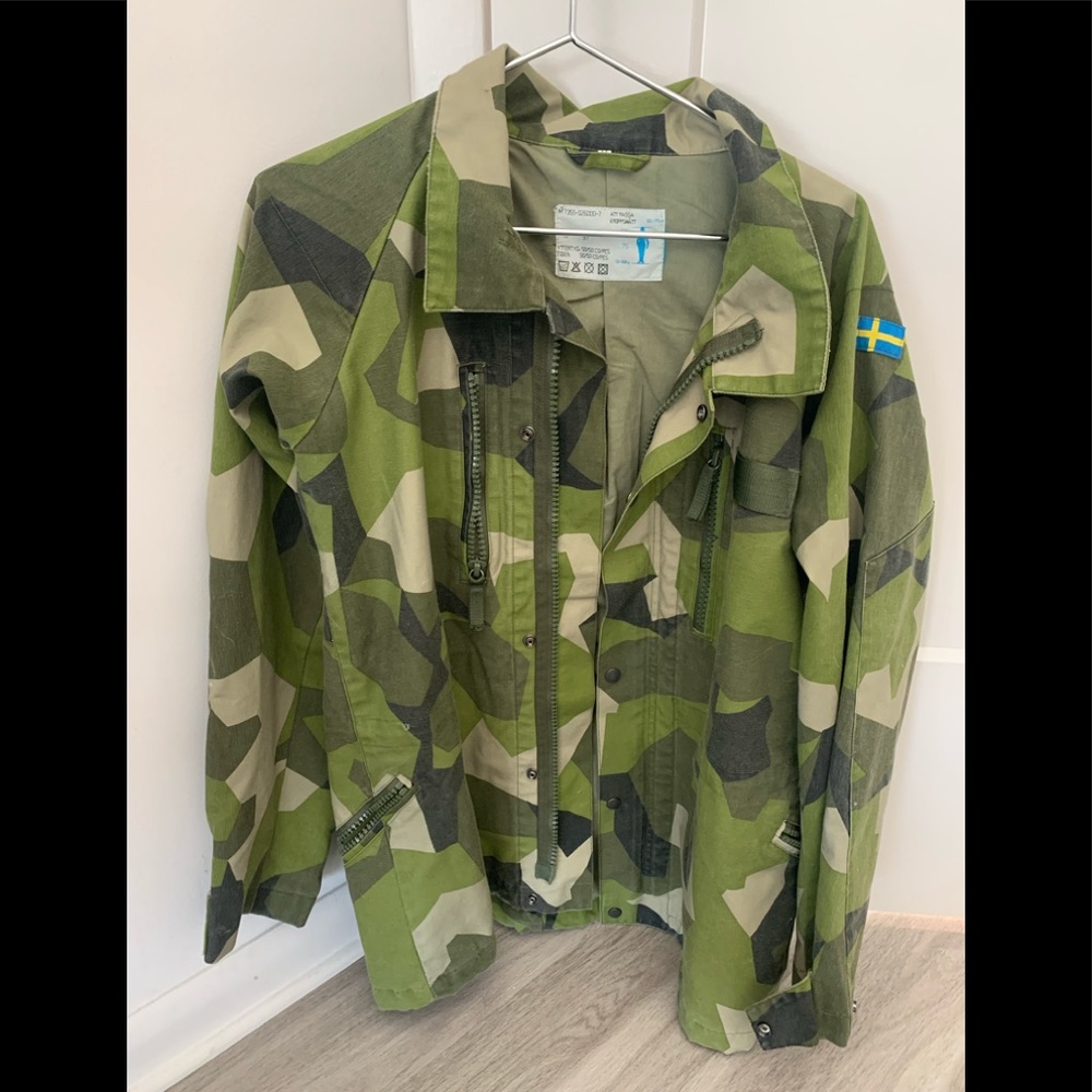 Authentic Swedish Military Camo Jacket Parka